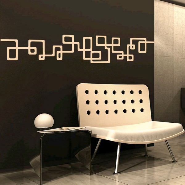 Exemple de stickers muraux: Frise Quadrus
